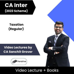 CA Inter (2023 Scheme) Taxation (Regular) Video Lectures by CA Sanchit Grover (Pendrive)
