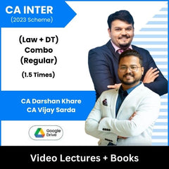 CA Inter (Law + DT) Combo (Regular) Video Lectures by CA Darshan Khare, CA Vijay Sarda (Google Drive, 1.5 Times)