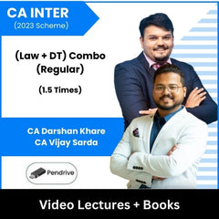 CA Inter (Law + DT) Combo (Regular) Video Lectures by CA Darshan Khare, CA Vijay Sarda (Pendrive, 1.5 Times)