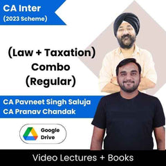CA Inter (2023 Scheme) (Law + Taxation) Combo (Regular) Video Lectures by CA Pavneet Singh Saluja,CA Pranav Chandak (Google Drive + books)