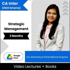 CA Inter Strategic Management Video Lectures By CA Aishwarya Khandelwal Kapoor (Download + Books, 3 Months)