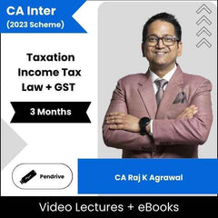 CA Inter Taxation (Income Tax Law + GST) Video Lectures By CA Raj K Agrawal (Pendrive + eBooks, 3 Months)