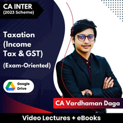 CA Inter Taxation (Income Tax + GST) (Exam-Oriented) Video Lectures by CA Vardhaman Daga (Google Drive + eBooks)
