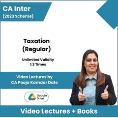 CA Inter (2023 Scheme) Taxation (Regular) Video Lectures by CA Pooja Kamdar Date (Google Drive, Unlimited Validity, 1.3 Times)