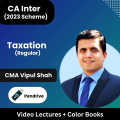 CA Inter (2023 Scheme) Taxation (Regular) Video Lectures by CMA Vipul Shah (Pendrive + Color Books)