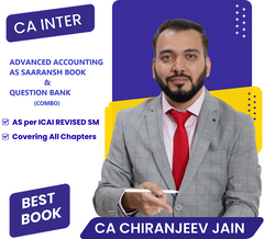 CA Inter – Advanced Accounting (AS) SAARANSH Book – 3rd Edition & Question Bank (Combo) by CA Chiranjeev Jain