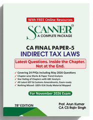 Shuchita Scanner CA Final Paper-5 Indirect Tax Laws Green Edition