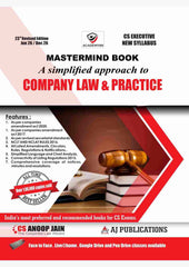 CS Executive Mastermind Book A simplified approach to Company Law & Practice by CS Anoop Jain