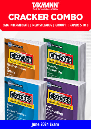 Cracker Combo: Papers 5 to 8 (Law/BLE, FA, DITX/DT & IDT, and CA) Set of 4 Books for CMA Intermediate (2022 Syllabus) by Taxmann