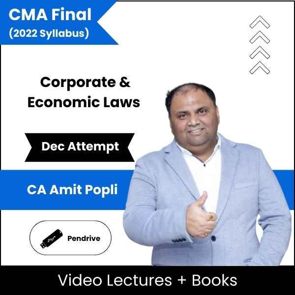 CMA Final Corporate & Economic Laws Video Lectures by CA Amit Popli Dec Attempt (Pendrive)
