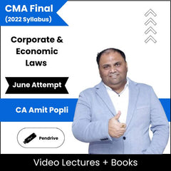 CMA Final (2022 Syllabus) Corporate & Economic Laws Video Lectures by CA Amit Popli June Attempt (Pendrive)