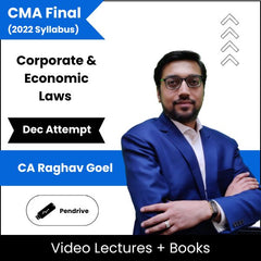 CMA Final (2022 Syllabus) Corporate & Economic Laws Video Lectures by CA Raghav Goel Dec Attempt (Pendrive)