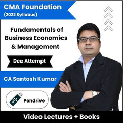 CMA Foundation (2022 Syllabus) Fundamentals of Business Economics & Management Video Lectures by Prof Vinit Kumar Dec Attempt (Pendrive)