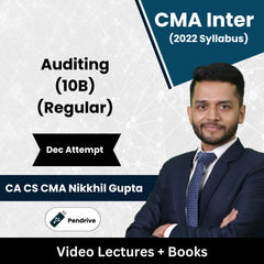CMA Inter (2022 Syllabus) Auditing (10B) (Regular) Video Lectures by CA CS CMA Nikkhil Gupta Dec Attempt (Pendrive)