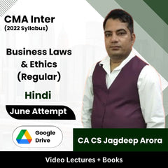 CMA Inter (2022 Syllabus) Business Laws & Ethics (Regular) Video Lectures by CA CS Jagdeep Arora June Attempt (Google Drive + Books)