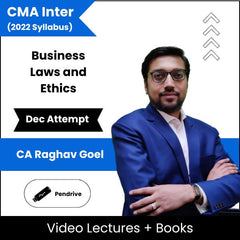 CMA Inter (2022 Syllabus) Business Laws and Ethics Video Lectures by Prof Raghav Goel Dec Attempt (Pendrive)
