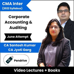 CMA Inter (2022 Syllabus) (Corporate Accounting & Auditing) Combo Video Lectures by CA Santosh Kumar, CA Jyoti Garg June Attempt (Pendrive)