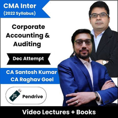 CMA Inter (2022 Syllabus) (Corporate Accounting & Auditing) Combo Video Lectures by CA Santosh Kumar, CA Raghav Goel Dec Attempt (Pendrive)