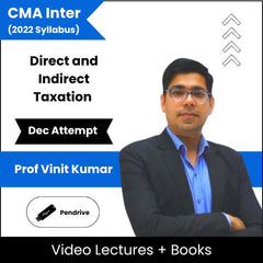 CMA Inter (2022 Syllabus) Direct and Indirect Taxation Video Lectures by Prof Vinit Kumar Dec Attempt (Pendrive)