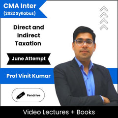 CMA Inter (2022 Syllabus) Direct and Indirect Taxation Video Lectures by Prof Vinit Kumar June Attempt (Pendrive)