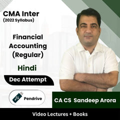 CMA Inter (2022 Syllabus) Financial Accounting (Regular) Video Lectures by CA CS Sandeep Arora Dec Attempt (Pendrive + Books)