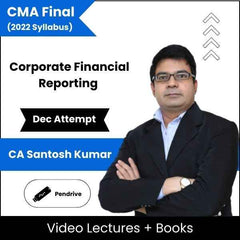 CMA Final Corporate Financial Reporting Video Lectures by CA Santosh Kumar Dec Attempt (Pendrive)