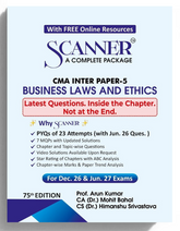 Shuchita Scanner CMA Inter Paper-5 Business Laws and Ethics Green Edition