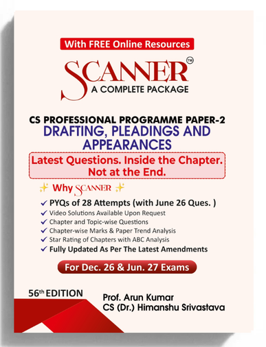 Shuchita Scanner CS Professional Paper-2 Drafting, Pleadings and Appearances Green Edition