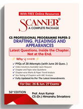 Shuchita Scanner CS Professional Paper-2 Drafting, Pleadings and Appearances Green Edition