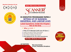 Shuchita Scanner CS Executive Paper-3 Setting Up of Business Industrial and Labour Laws Green Edition