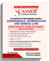Shuchita Scanner CS Executive Paper-1 Jurisprudence, Interpretation and General Laws Green Edition