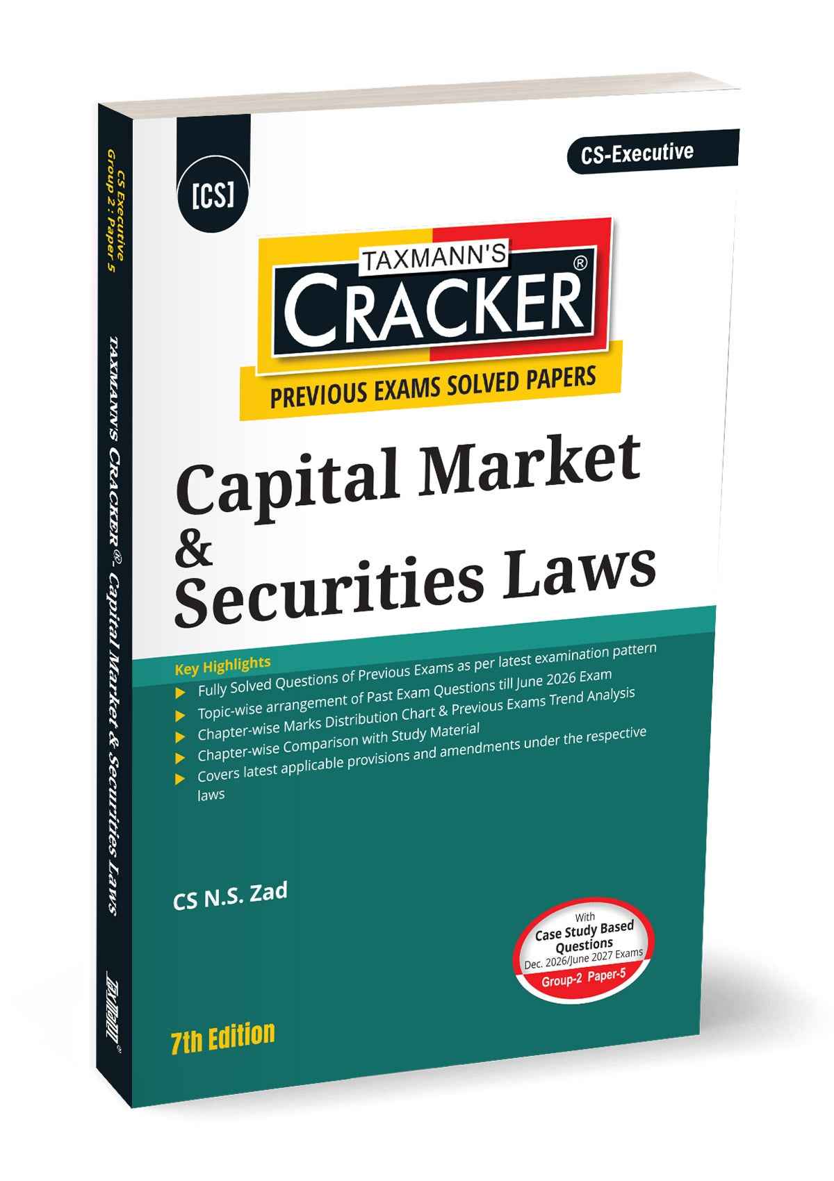 Taxmann Cracker -Capital Market and Securities Laws Book for CS Executive by N.S. Zad