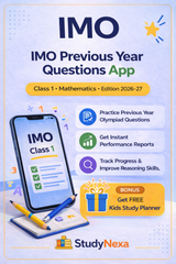 StudyNexa IMO Previous Year Questions App Class 1 | Mathematics Olympiad Practice, Mock Tests, Performance Analysis | Edition 2026–27