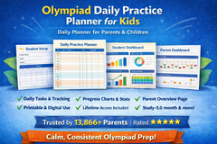 Olympiad Daily Practice Planner for Kids (Parent-Guided System)