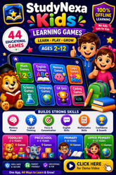 StudyNexa Kids Learning Games – 44 Educational Games for Kids Ages 2–12