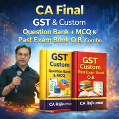 CA Final GST Custom Question Bank + MCQ & Past Exam Book Q.B. Combo By CA Rajkumar