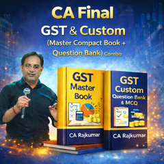 CA Final GST & Custom (Master Compact Book + Question Bank) Combo By CA Rajkumar