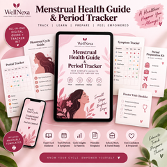 WellNexa Menstrual Health Guide + Period Tracker App + Printable Toolkit