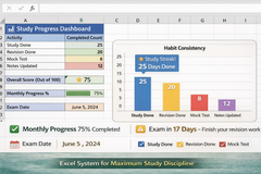 Study Planner PRO – Monthly Habit Dashboard