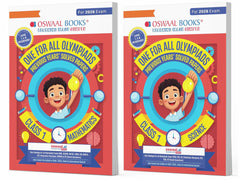 One For All (Maths + Science) Olympiad Previous Years' Solved Papers Class 1 (Set of 2 Books) by Oswaal Books