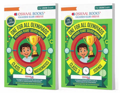 One For All (Maths + Science) Olympiad Previous Years' Solved Papers Class 3 (Set of 2 Books) by Oswaal Books