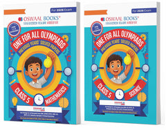 One For All (Maths + Science) Olympiad Previous Years' Solved Papers Class 5 (Set of 2 Books) by Oswaal Books