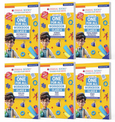 NCERT & CBSE One for All Workbooks for Class 8 (Math, English, Hindi, Science, Social Science , Sanskrit) Set of 6 Books by Oswaal Books