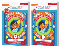 One For All (Maths + Science) Olympiad Previous Years' Solved Papers Class 8 (Set of 2 Books) by Oswaal Books