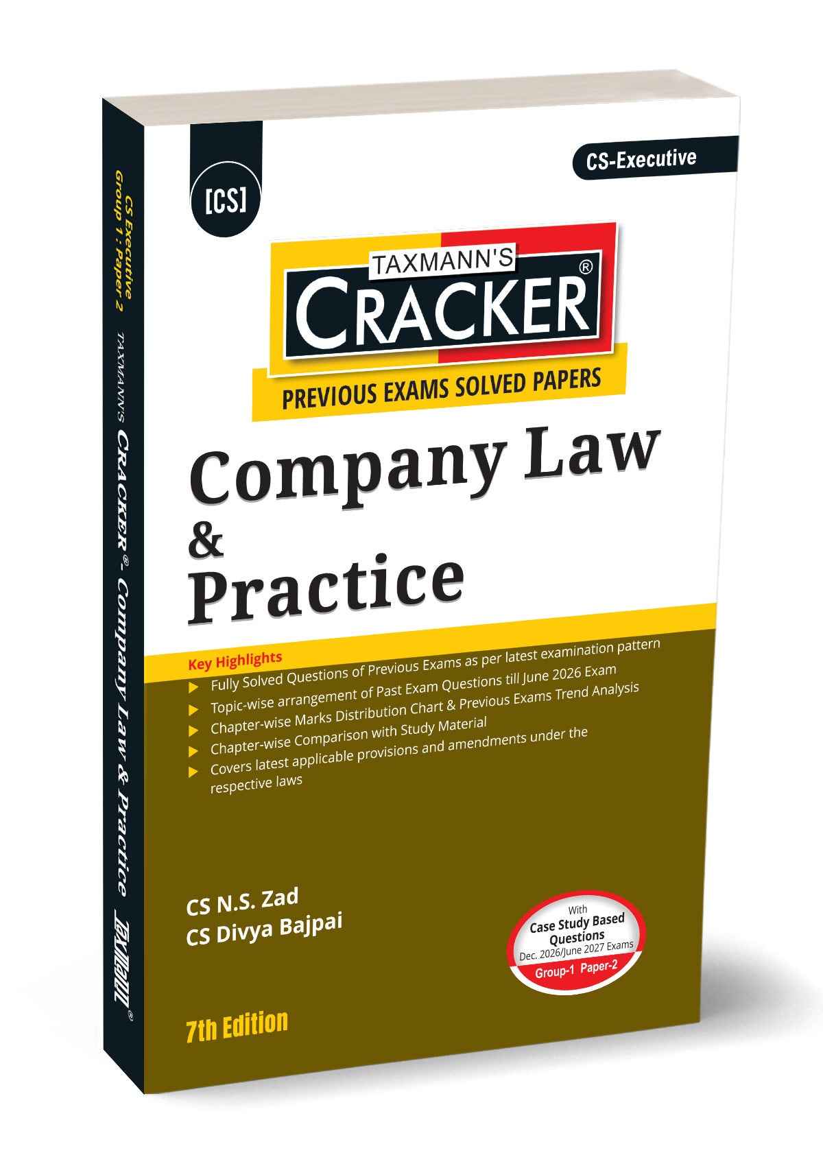 Taxmann Cracker -Company Law and Practice Book for CS Executive by N.S. Zad , Divya Bajpai