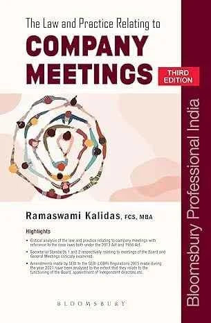 Bloomsbury's The Law and Practice Relating to Company Meetings - Book By Ramaswami Kalidas