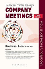 Bloomsbury's The Law and Practice Relating to Company Meetings - Book By Ramaswami Kalidas