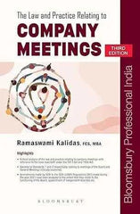 Bloomsbury's The Law and Practice Relating to Company Meetings - Book By Ramaswami Kalidas
