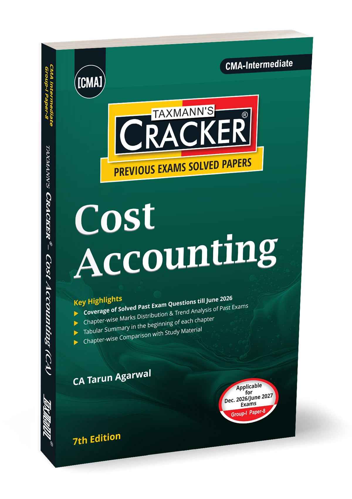 Taxmann Cracker - Cost Accounting Book for CMA Inter by Tarun Agarwal