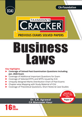 Taxmann's CA Foundation Essentials Combo Business Laws (Study Material + Cracker - Set of 2 Books)
